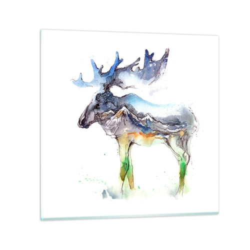 Tablou pe sticlă - Eroul poveștii de iarnă - 70x70 cm