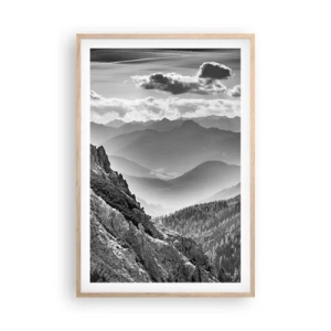 Poster în ramă de stejar deschis - Dincolo de orizont - 61x91 cm