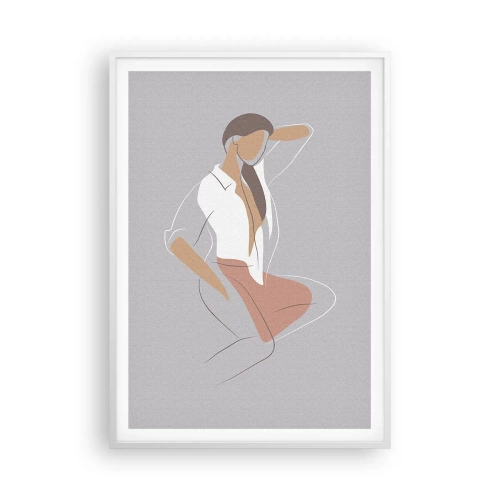 Poster în ramă albă - Schiță de farmec - 70x100 cm
