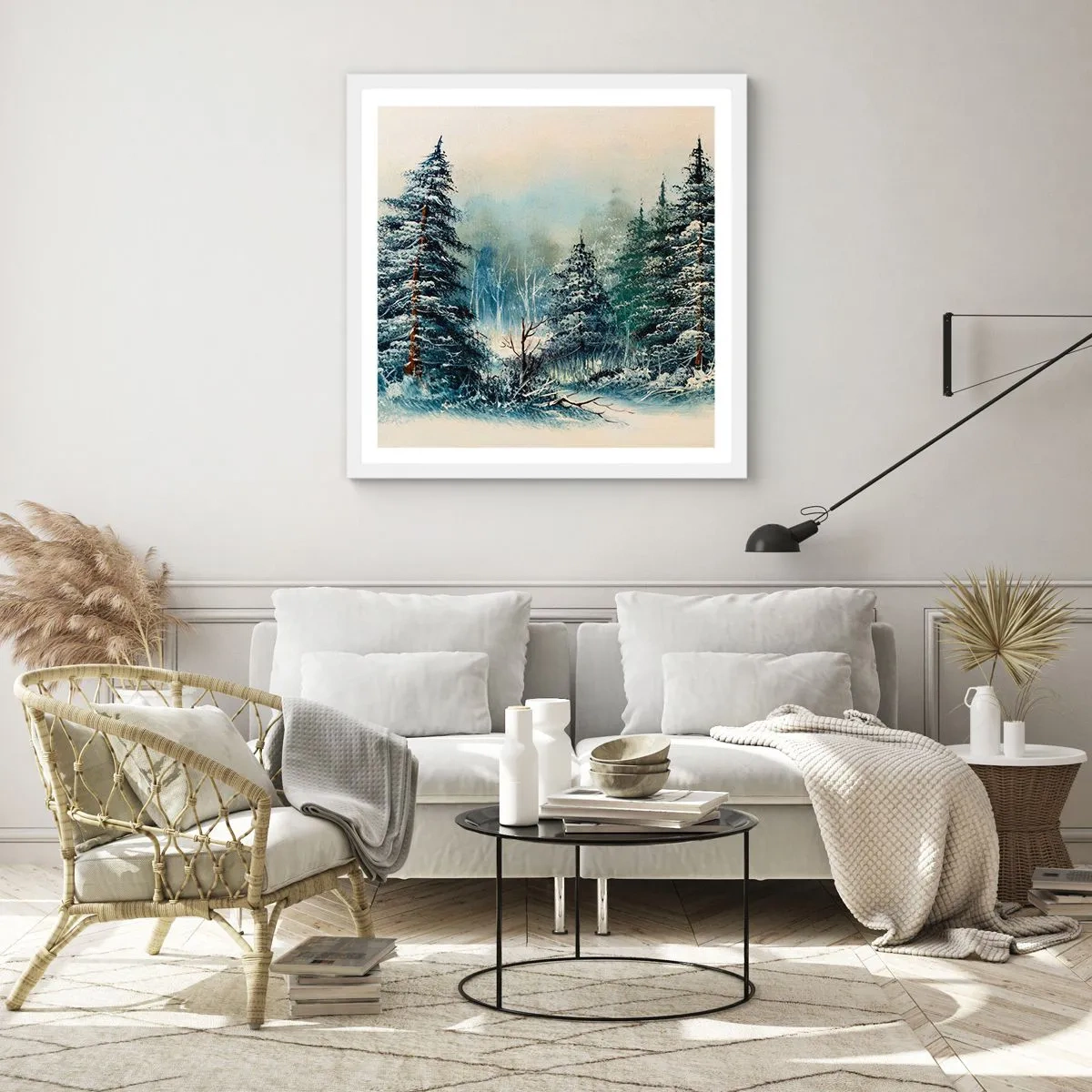 Poster în ramă albă - Gata pentru Crăciun - 50x50 cm