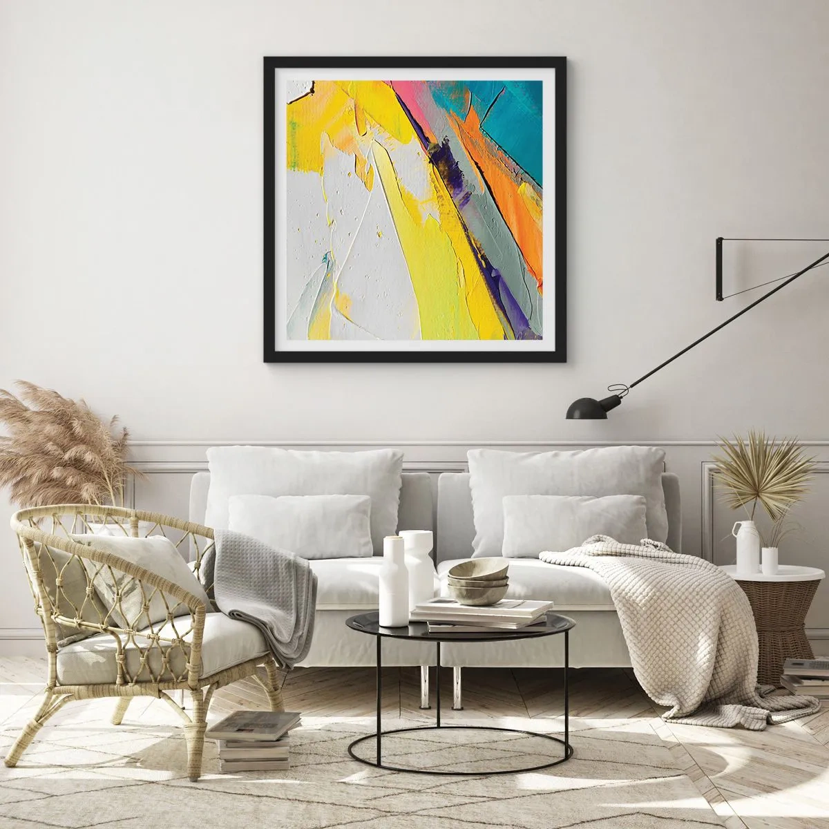 Poster în ramă neagră - Anatomia luminii - 40x40 cm