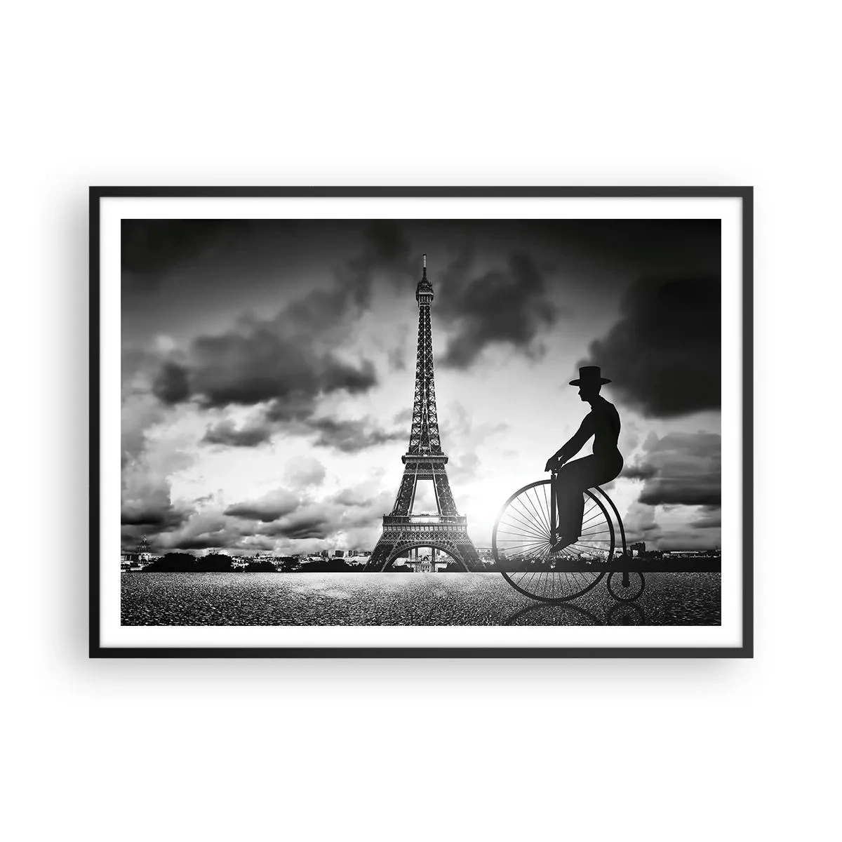 Poster în ramă neagră - Dorul de Belle Epoque - 100x70 cm