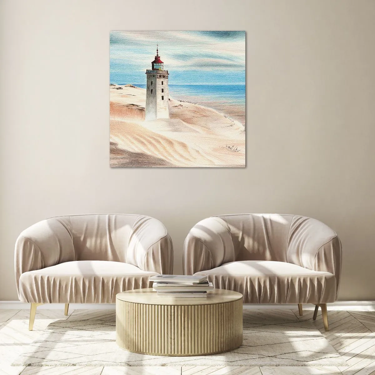 Tablou pe sticlă - Privind mereu marea - 30x30 cm