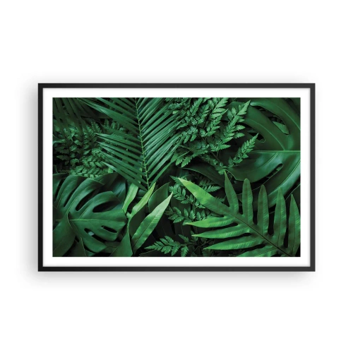 Poster în ramă neagră - Înfășurate în verde - 91x61 cm