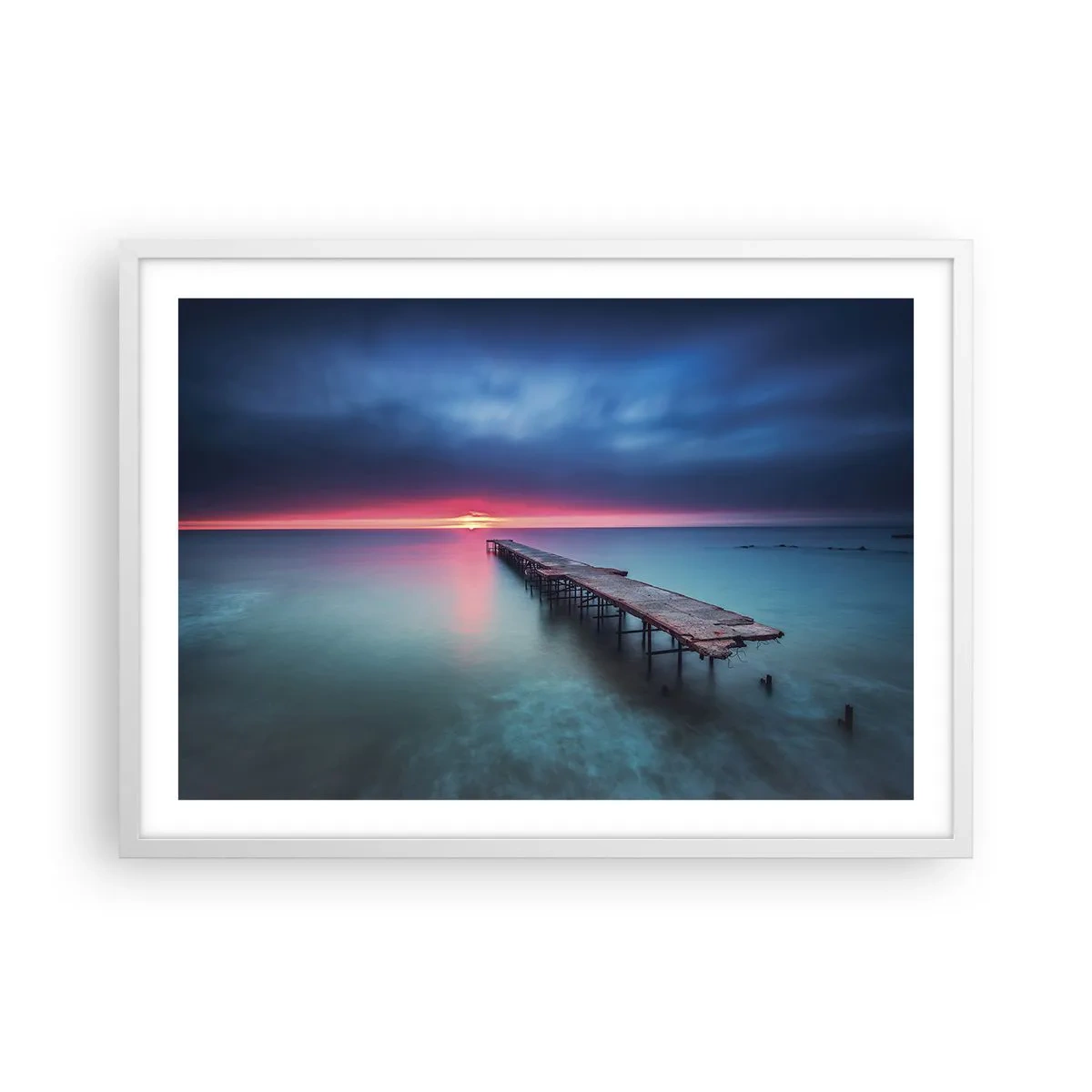 Poster în ramă albă - Între cer și pământ - 70x50 cm