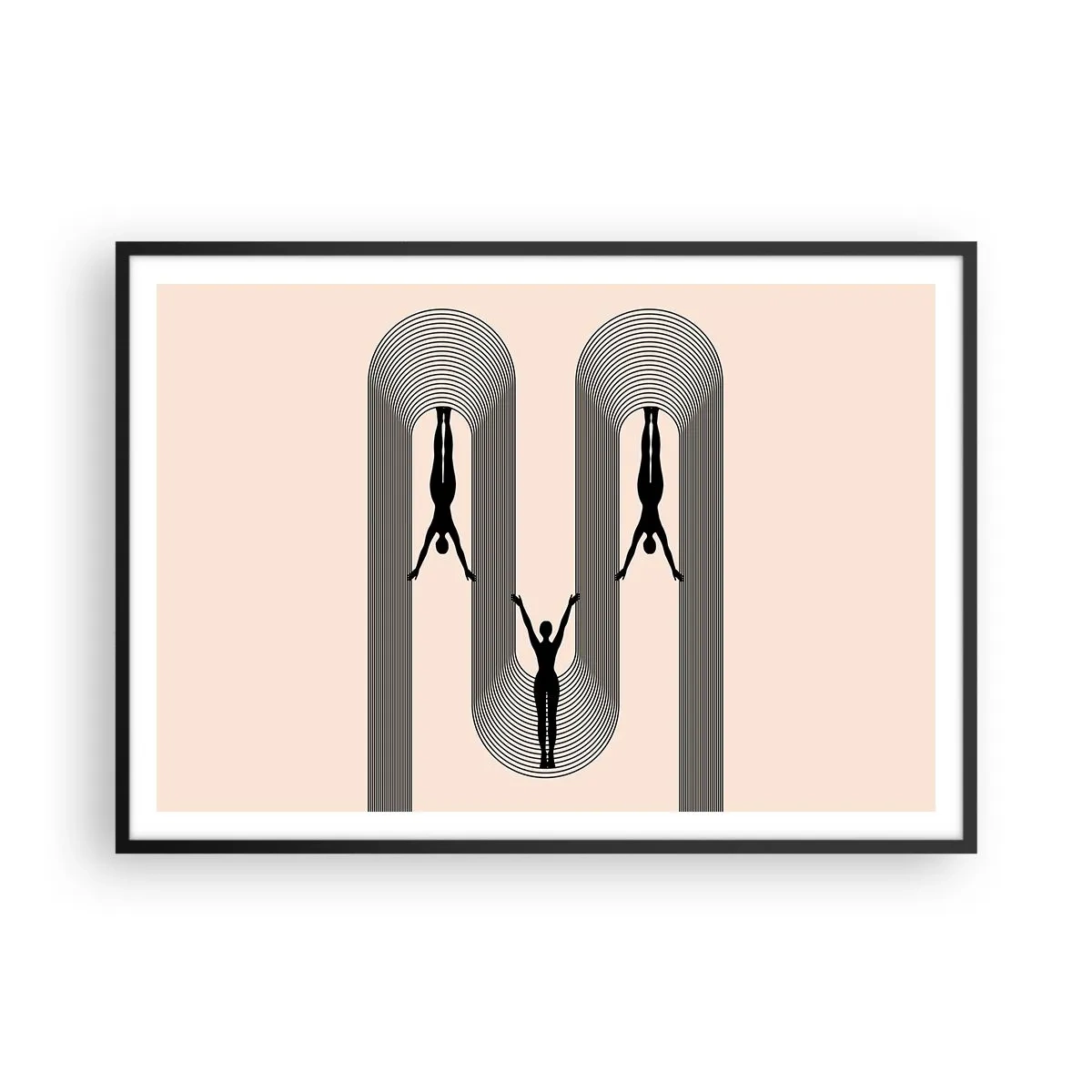 Poster în ramă neagră - Cu susul în jos - 100x70 cm