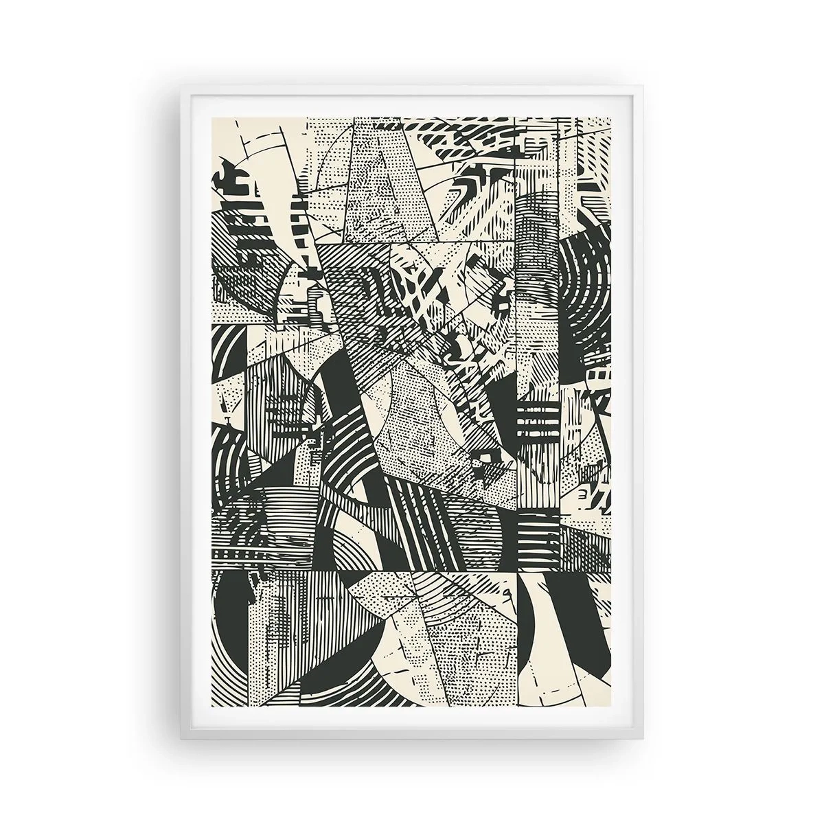 Poster în ramă albă - Dinamica de astăzi - 70x100 cm