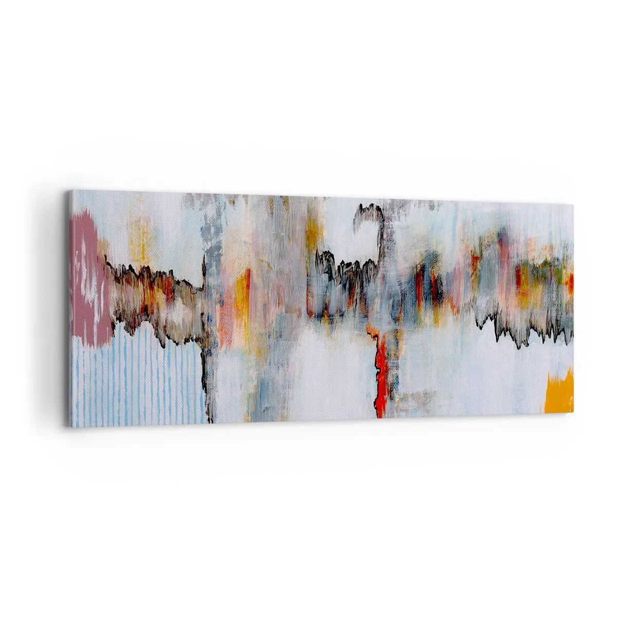 Tablou pe pânză - Cu bățul pe apă - 100x40 cm