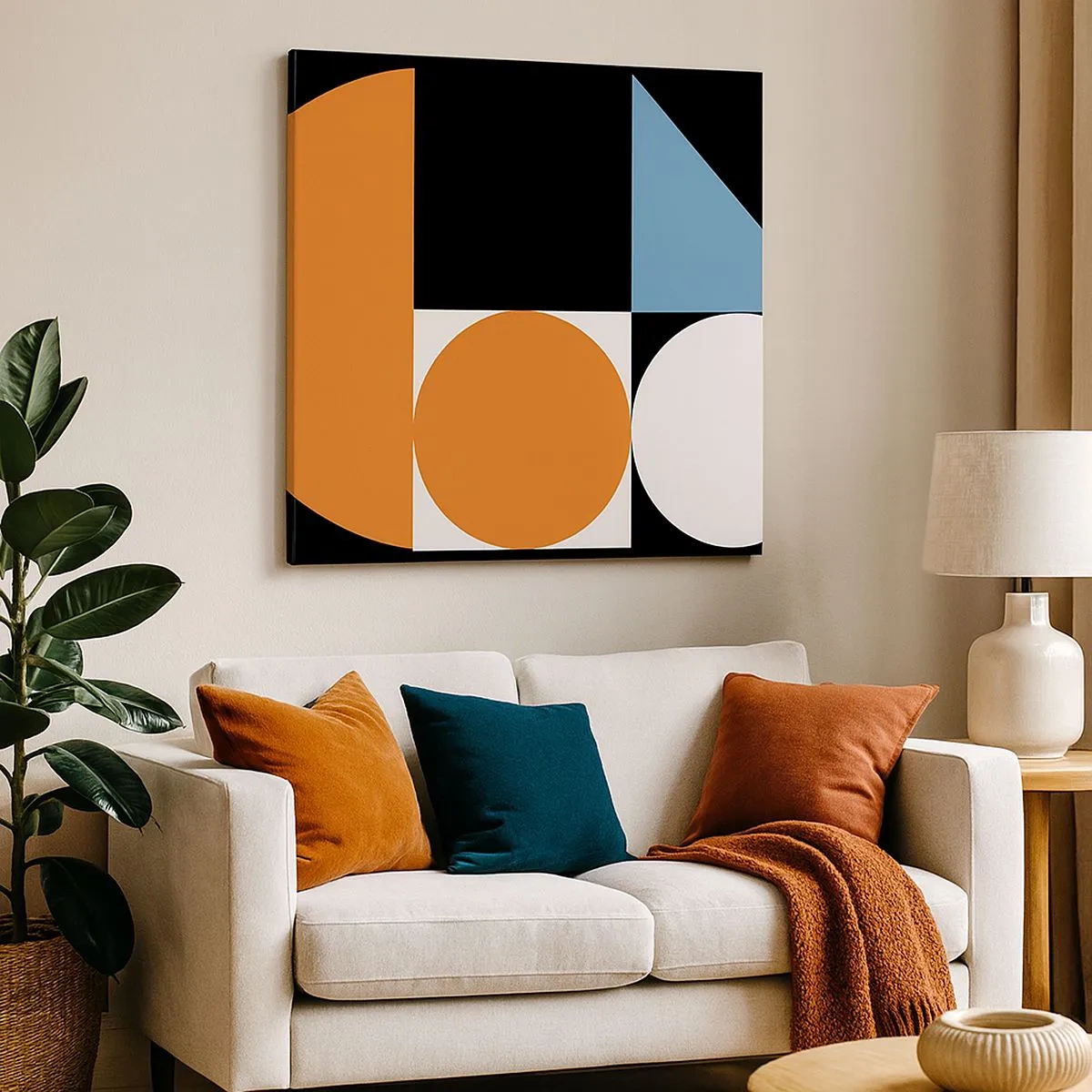 Tablou pe pânză - Sistem de figuri - 30x30 cm