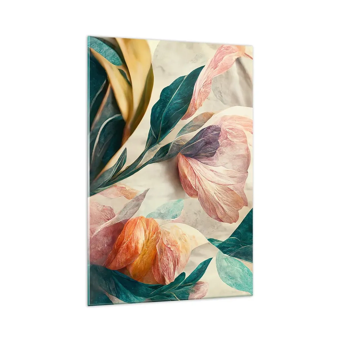 Tablou pe sticlă - Flori din insulele sudice - 70x100 cm