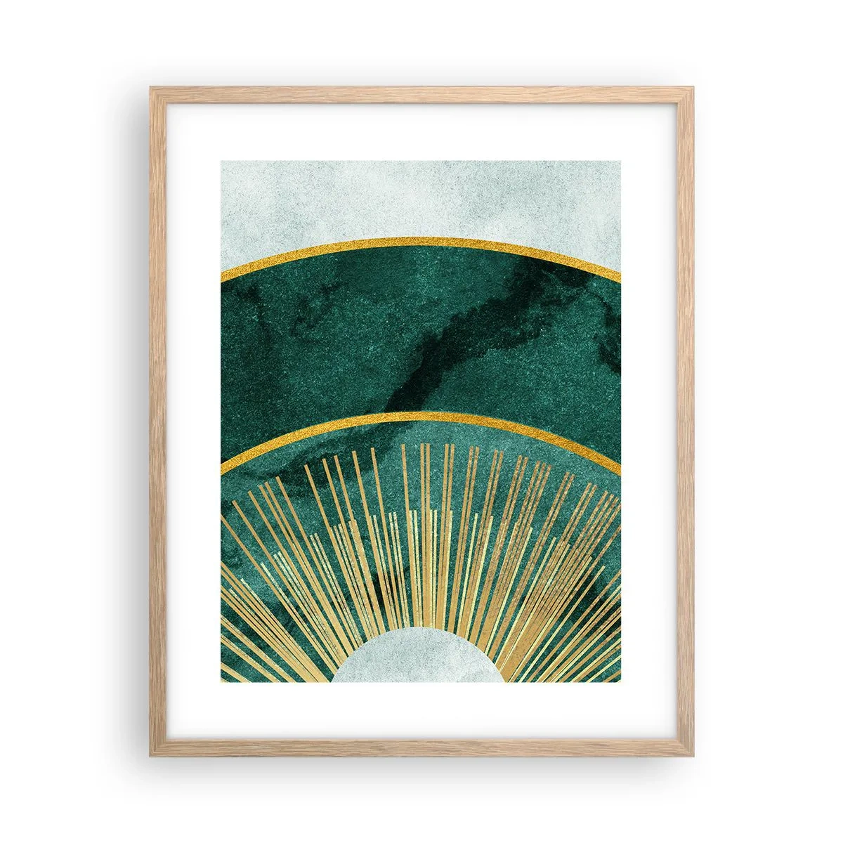 Poster în ramă de stejar deschis - Un alt sistem solar - 40x50 cm