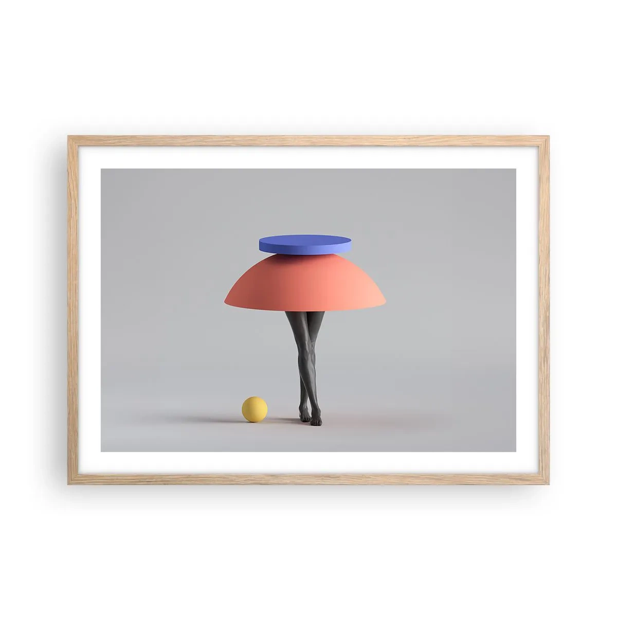 Poster în ramă de stejar deschis - Compoziție suprarealistă - 70x50 cm