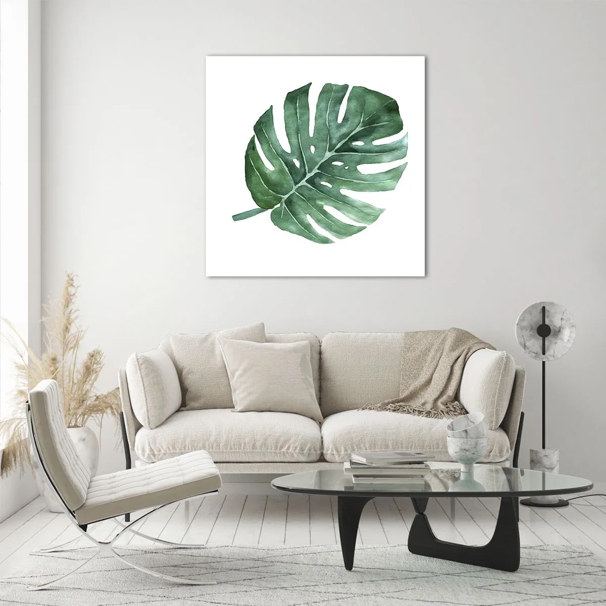 Tablou pe sticlă - Conceptul verde - 50x50 cm