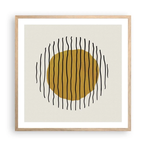 Poster în ramă de stejar deschis - Abstracție tremurândă de căldură - 60x60 cm