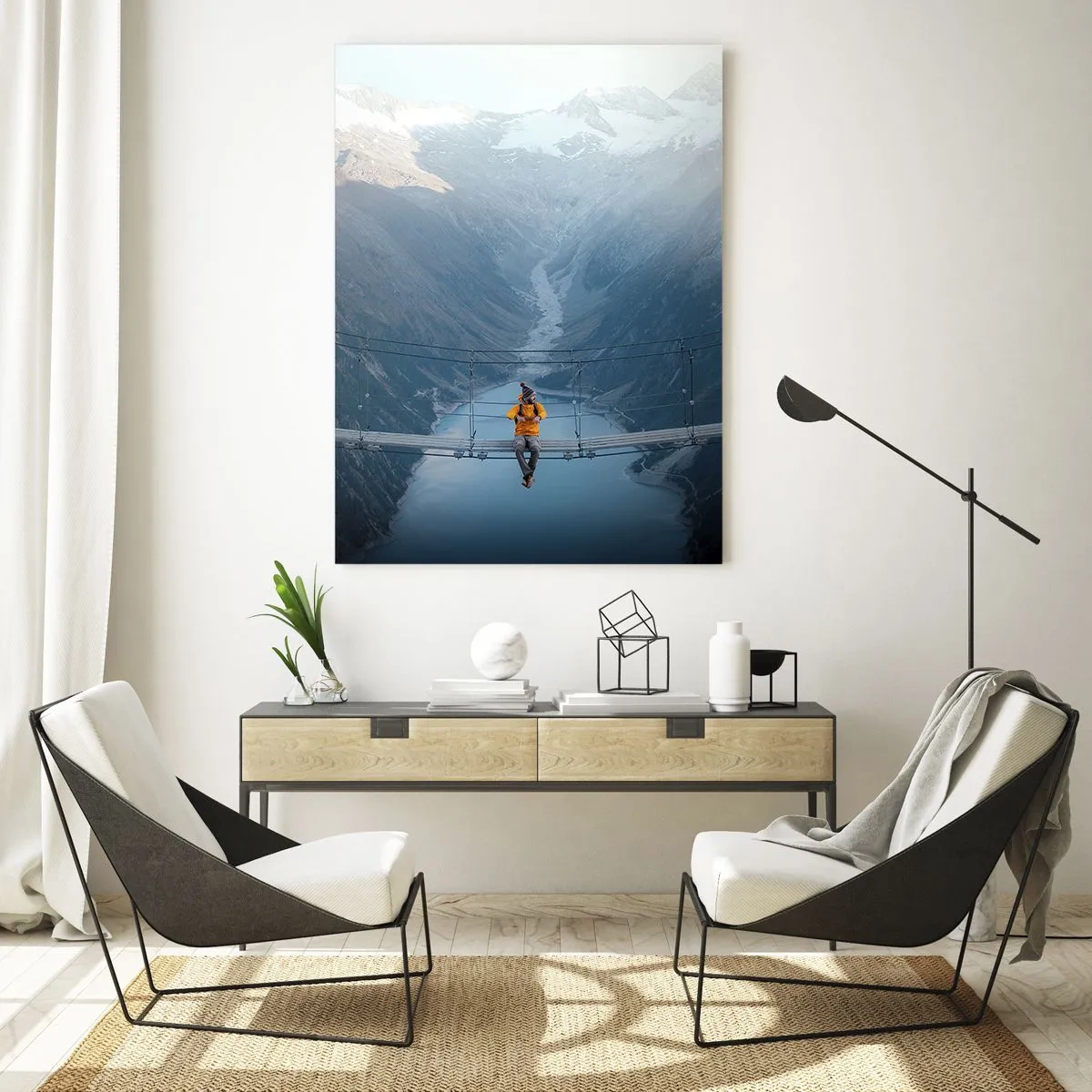 Tablou pe sticlă - Încântat în suspensie - 80x120 cm