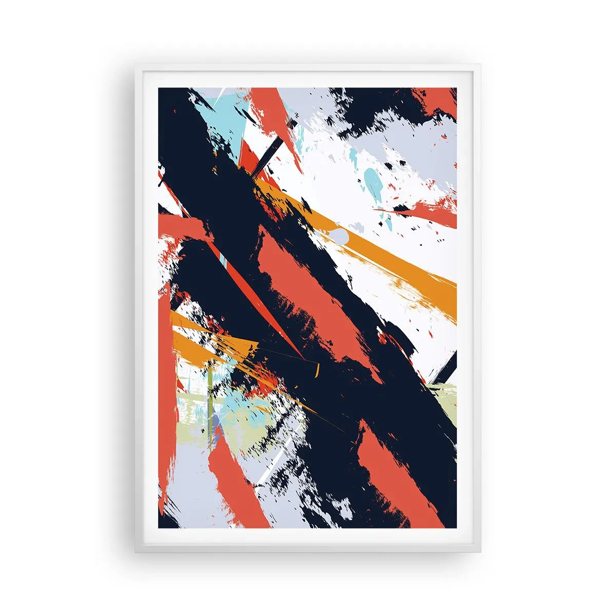 Poster în ramă albă - Compoziție dinamică - 70x100 cm
