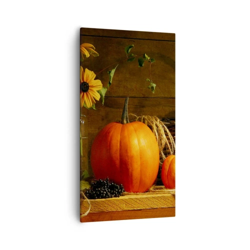 Tablou pe pânză - Compoziție rustică - cadouri de toamnă - 55x100 cm