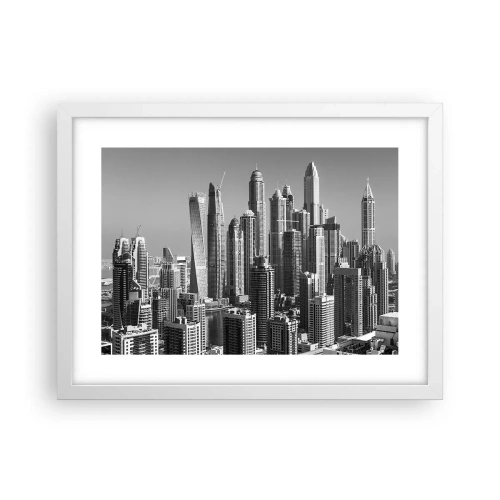 Poster în ramă albă - Orașul de deasupra deșertului - 40x30 cm