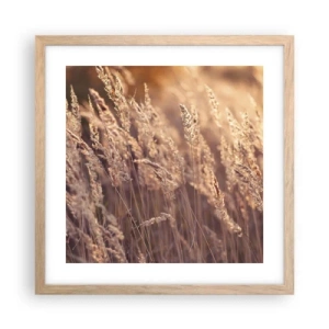 Poster în ramă de stejar deschis - Gata să întâmpine toamna - 40x40 cm