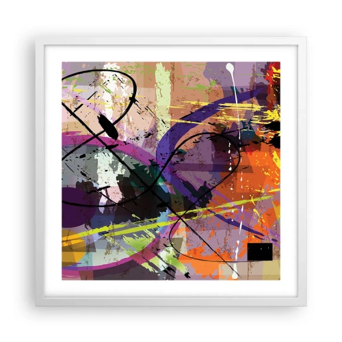 Poster în ramă albă - Poate fi drept sau de jur împrejur - 50x50 cm