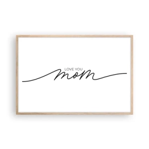 Poster în ramă de stejar deschis - Mare emoție - 91x61 cm