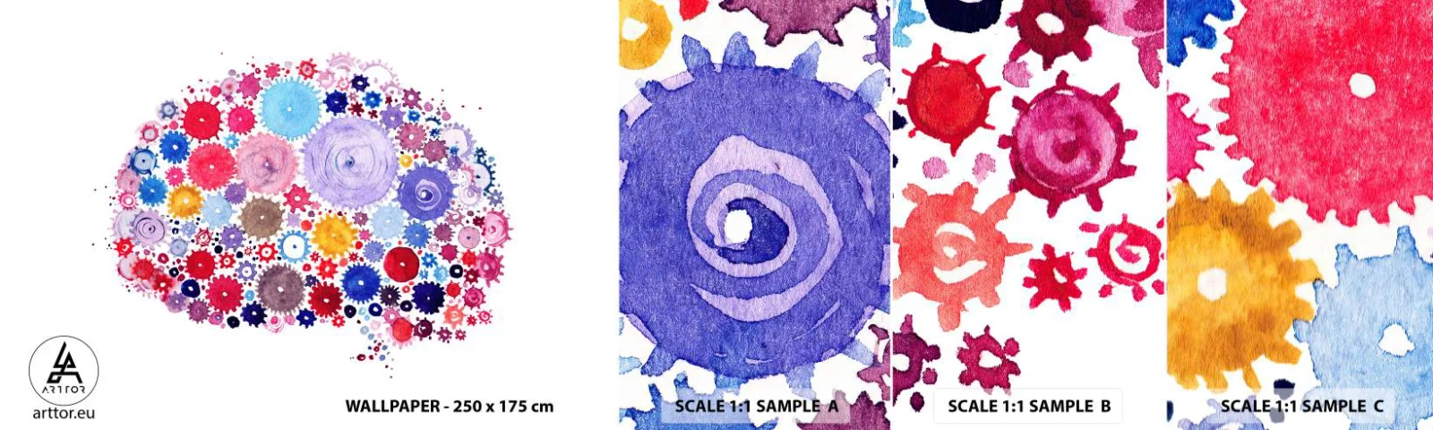 Mostră tapet autocolant Deluxe Sticker - Cea mai perfectă mașină a naturii - Abstracția, Creier, Grafică - 100x30 cm