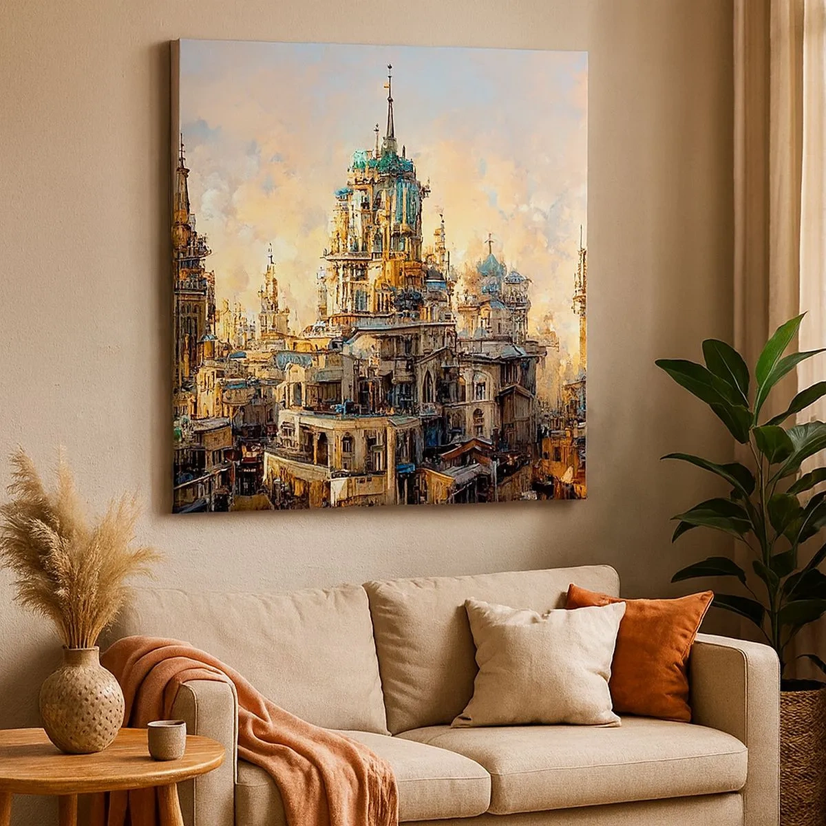 Tablou pe pânză - Orașul tuturor orașelor - 30x30 cm
