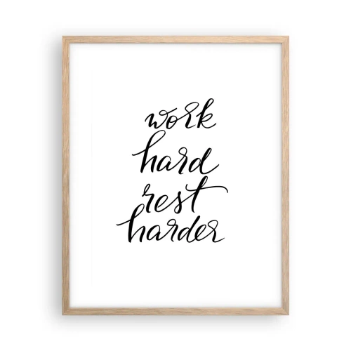 Poster în ramă de stejar deschis - Echilibrul vieții - 40x50 cm