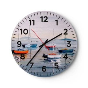 Ceas de perete - Ceas pe sticlă - O odihnă binemeritată - 40x40 cm