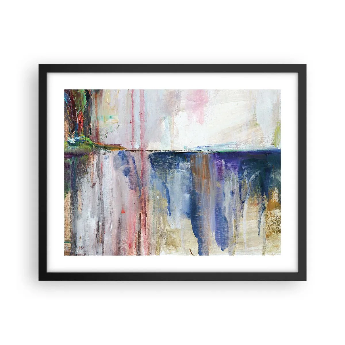 Poster în ramă neagră - Impresii și asociații colorate - 50x40 cm