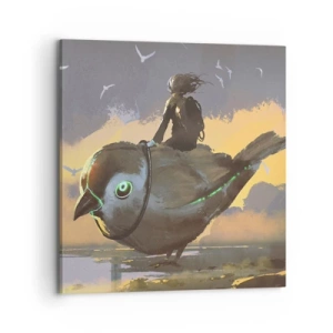 Tablou pe pânză - O oprire într-o călătorie fantastică - 70x70 cm