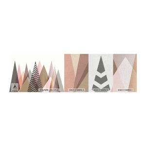 Mostră tapet Premium Canvas - Construcție piramidală - Abstracția, Bucată, Triunghiuri - 100x30 cm