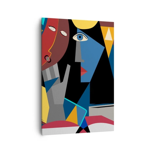 Tablou pe pânză - Discuția cubiștilor - 70x100 cm
