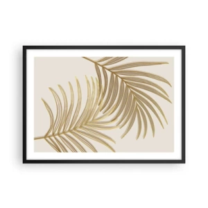 Poster în ramă neagră - Palmier de aur! - 70x50 cm