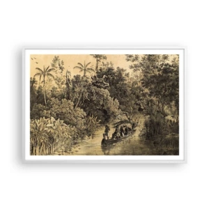 Poster în ramă albă - Călătorie la sursă - 100x70 cm