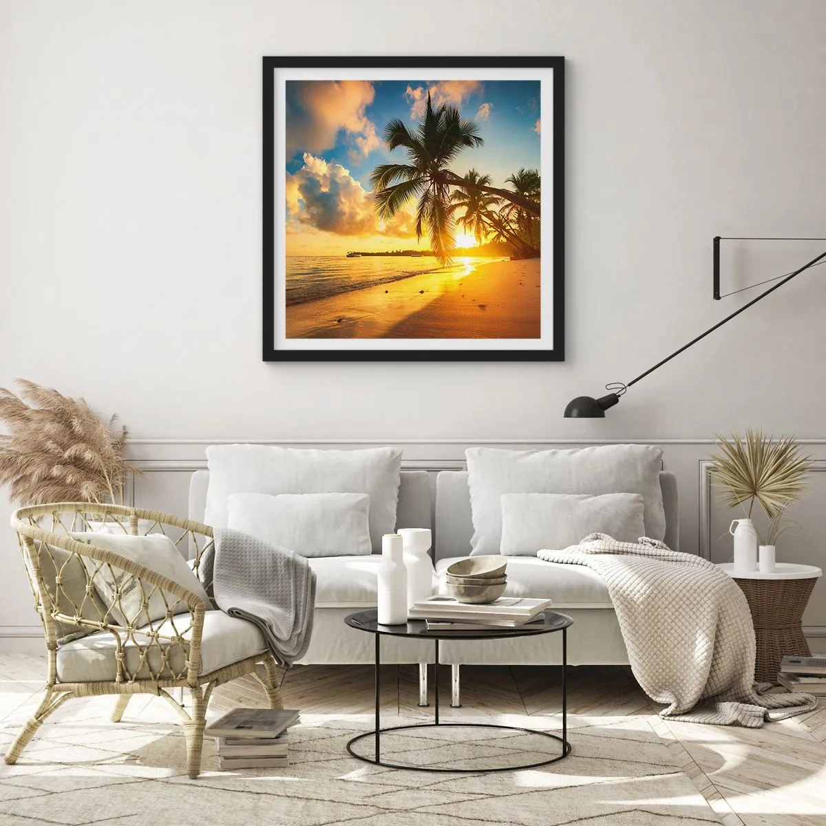 Poster în ramă neagră - Visul din Caraibe - 50x50 cm
