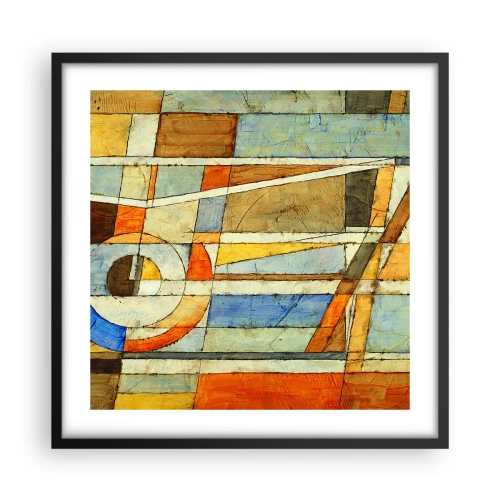 Poster în ramă neagră - Cubismul în construcție - 50x50 cm