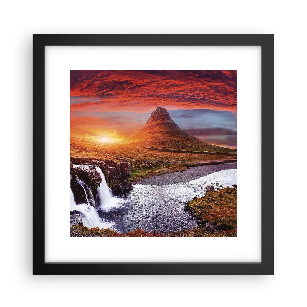 Poster în ramă neagră - Imaginea Pământului de Mijloc - 30x30 cm