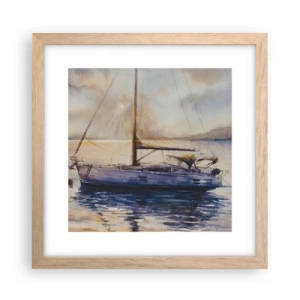 Poster în ramă de stejar deschis - O seară în golf - 30x30 cm