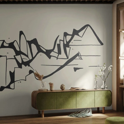 Tapet Standard Eco - Poate că peisajul - Minimalism, Bucată, Linia - 300x210 cm