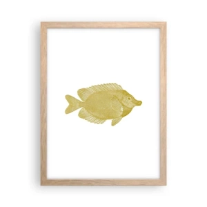 Poster în ramă de stejar deschis - Pește și atât - 30x40 cm
