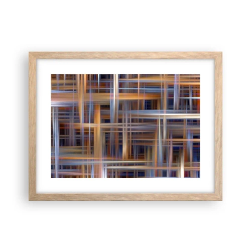 Poster în ramă de stejar deschis - Țesut din lumină - 40x30 cm