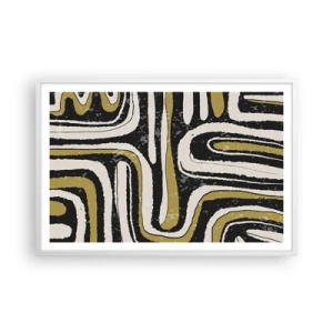 Poster în ramă albă - Compoziție: pasaje și alei - 91x61 cm