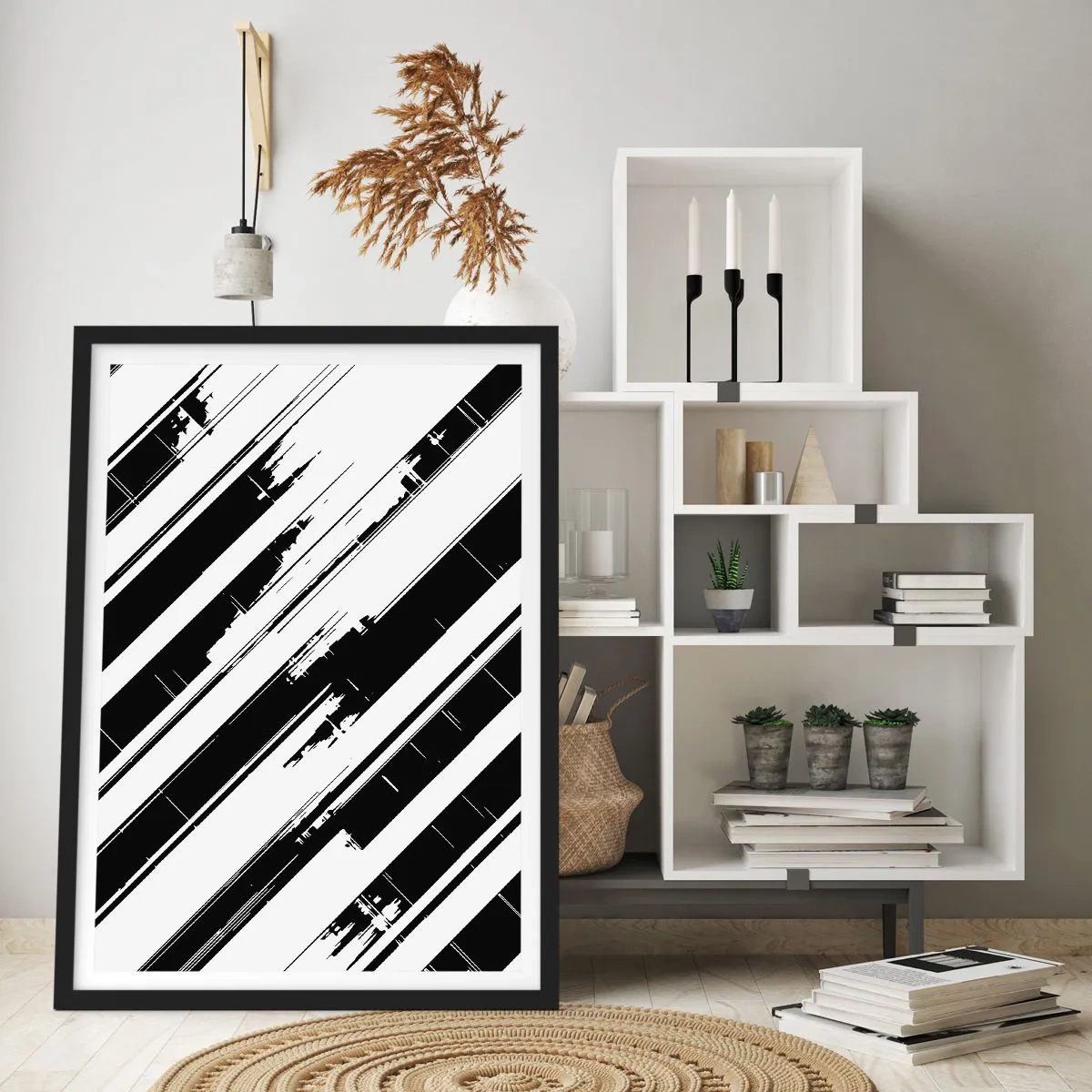 Poster în ramă neagră - Compoziție intensă și dinamică - 61x91 cm