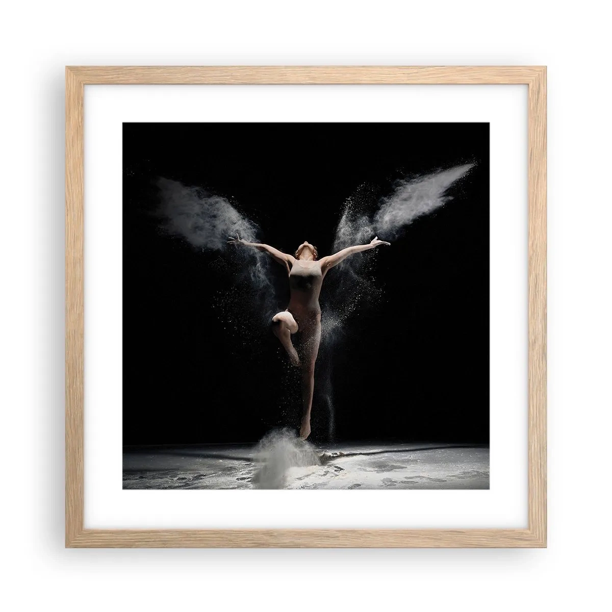 Poster în ramă de stejar deschis - Elfii există - 40x40 cm