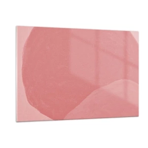 Tablou pe sticlă - Compoziție organică în roz - 120x80 cm