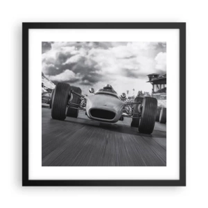 Poster în ramă neagră - Cai putere! - 40x40 cm