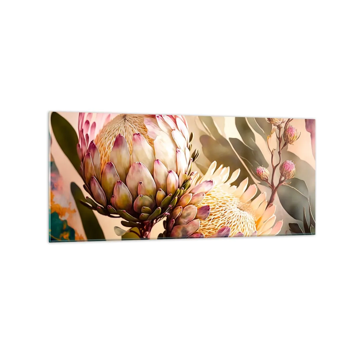 Tablou pe sticlă - Îmbrățișare cu tandrețe - 120x50 cm