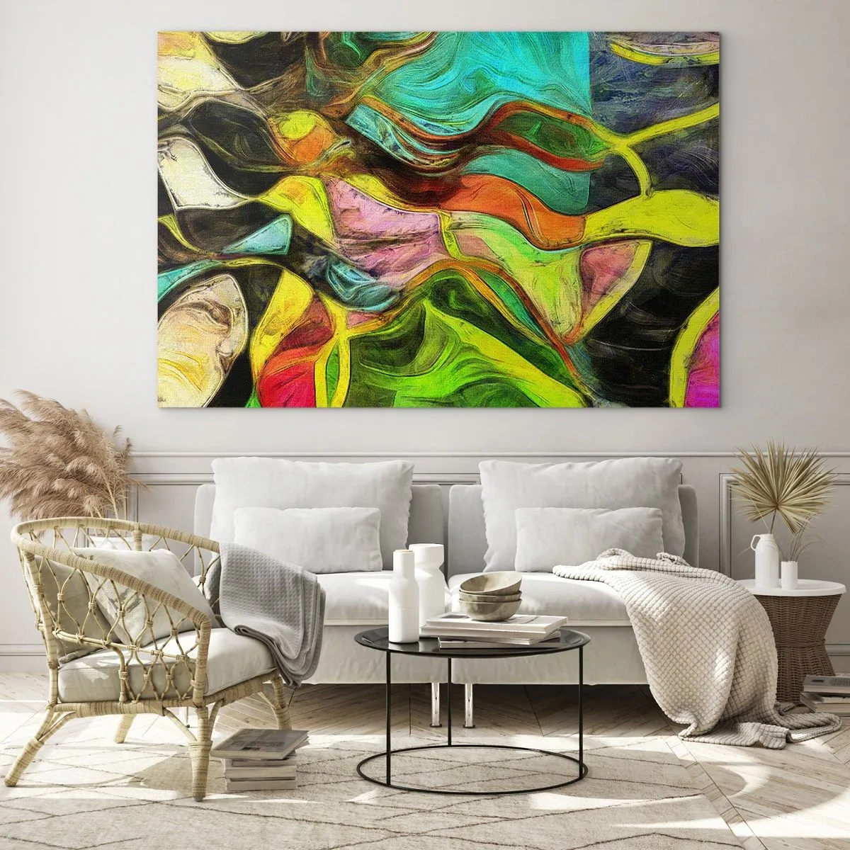 Tablou pe sticlă - Mișcarea este viață - 100x70 cm