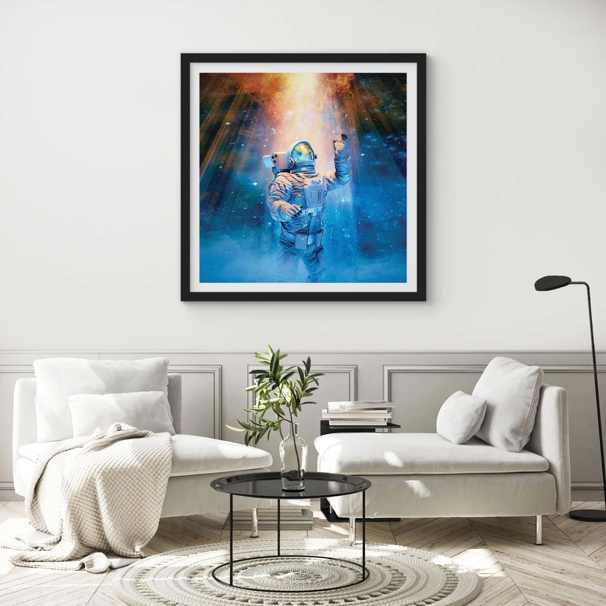 Poster în ramă neagră - În cele din urmă am ajuns - 50x50 cm